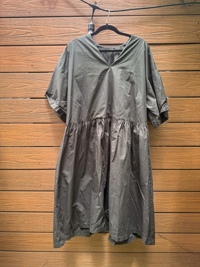 Black Crane V-Neck Shadow Dress